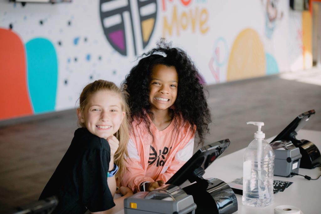Children participating in Kids on the Move during weekend services at a Bible-teaching church in Tulsa.